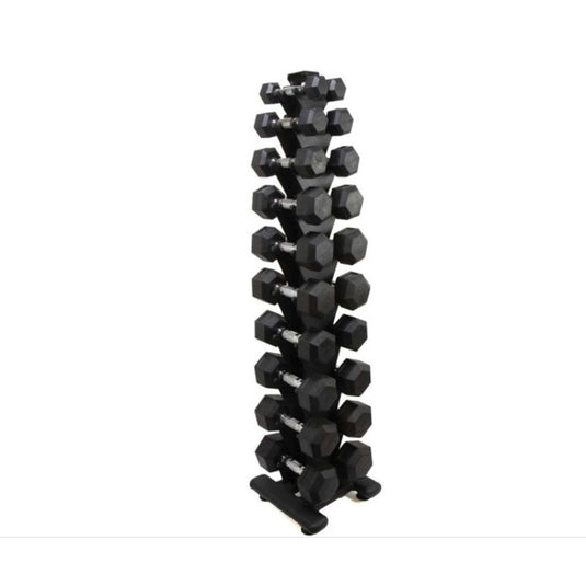 Torre Com Halter Sextavado Cromado De 1 A 10K  Treinos de Força e Hipertrofia