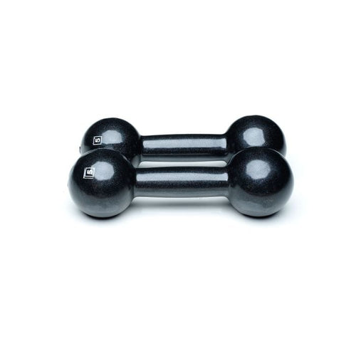 Par Halter Bola Revestido em Borracha Preto