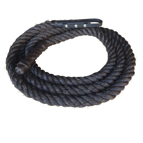 Corda Escalada Sisal 5m com Gancho Alta Resistência - Rope Climb Profissional Crossfit/Academia