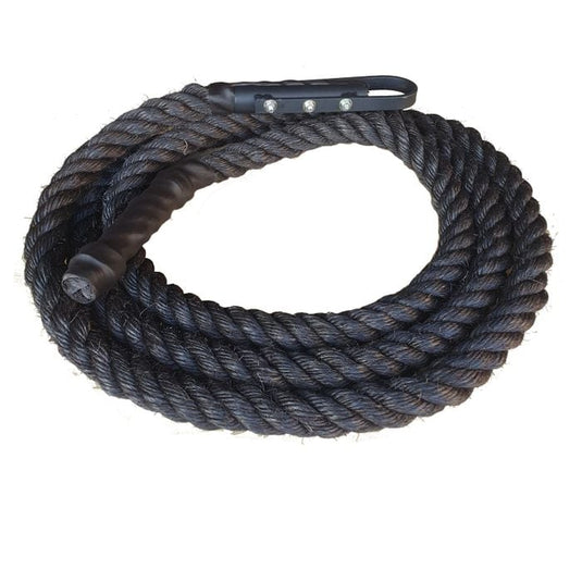 Corda Escalada Sisal 5m com Gancho Alta Resistência - Rope Climb Profissional Crossfit/Academia