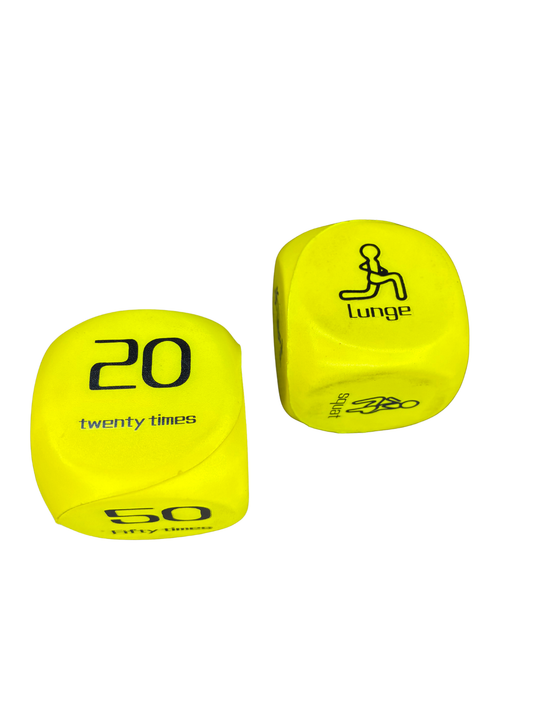 Dado Fitness  Amarelo  (Par)