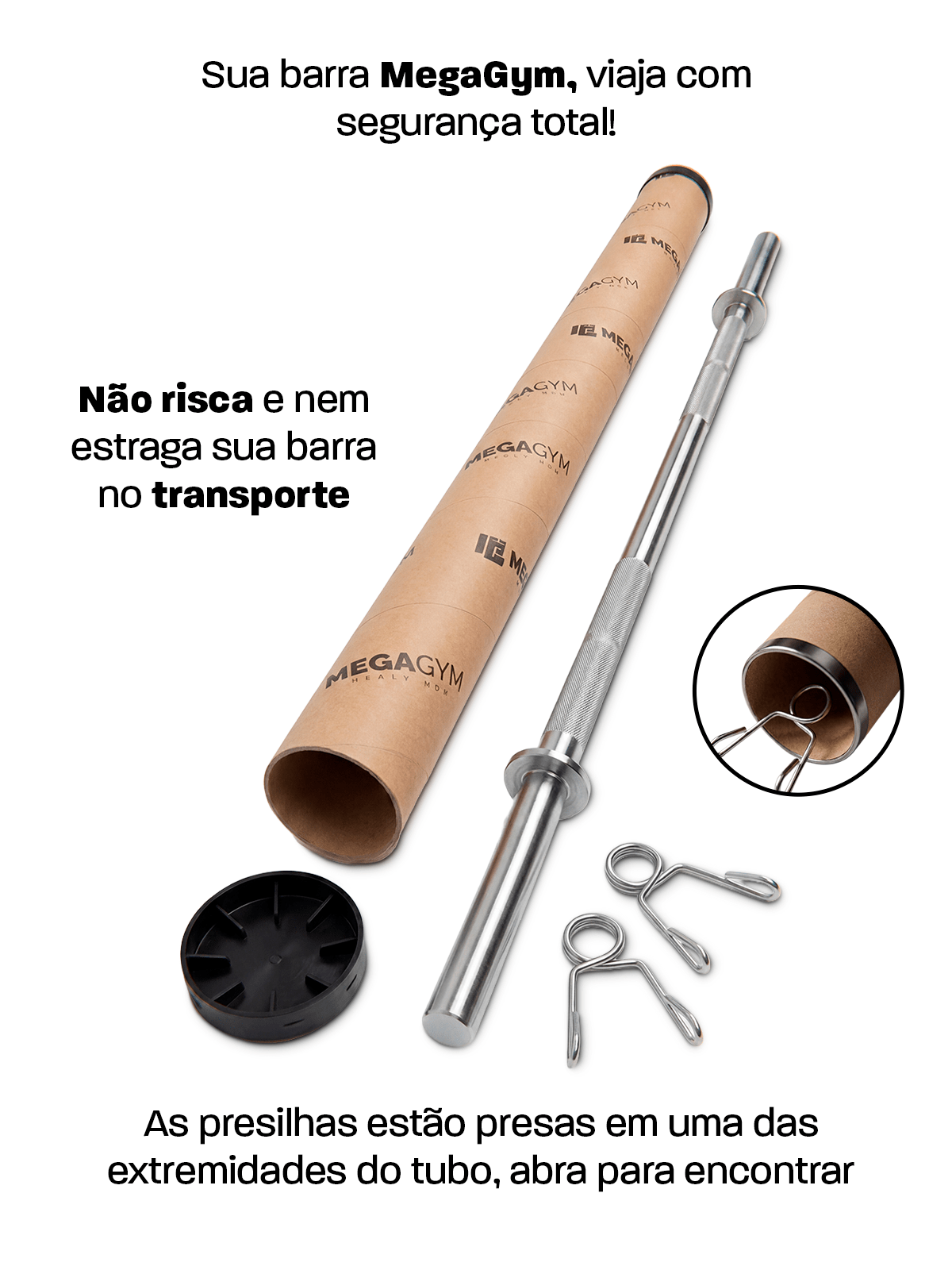 Barra Reta Maciça Cromada 28,57mm